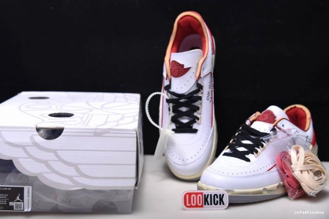 DJ4375-106 SP Low Jordan Red White Off-White Retro 2 0825
